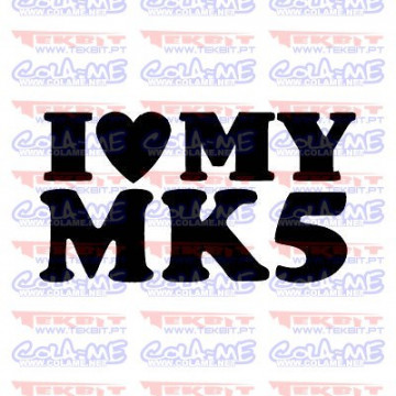 Autocolante - I love My MK5