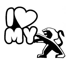 Autocolante - I Love My Peugeot