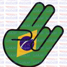 Autocolante Impresso - Mão JDM Brasil