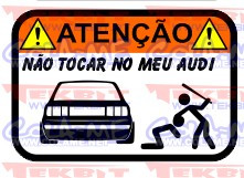 Autocolante Impresso - Não tocar no meu Audi 80
