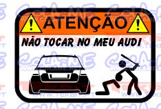 Autocolante Impresso - Não tocar no meu Audi A4 B7 Avant