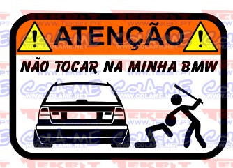 Autocolante Impresso - Não tocar no meu BMW E34 Touring