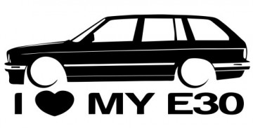 Autocolante para I love BMW E30 Touring