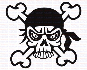 Autocolante - Pirata Caveira