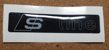 Autocolante Resinado 3D para Audi S-Line - 110 x 27mm