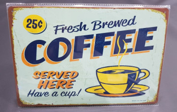 Chapa decorativa com Caffee