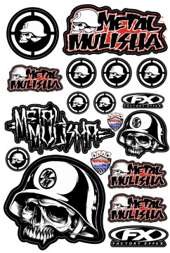 Folha / Pack de Autocolantes - Metal Mulisha