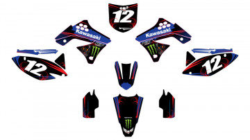 Kit Autocolantes Para Kawasaki KXF 250 09-12