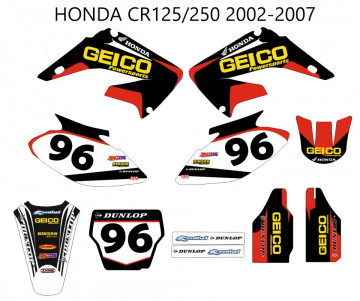 Kit de autocolantes para Honda CR 125 / 250 02-07
