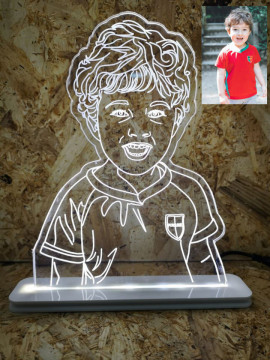 Moldura / Candeeiro com luz de presença Com Foto Convertida Para Linhas