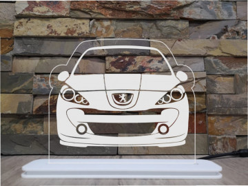Moldura / Candeeiro com luz de presença - Peugeot 207