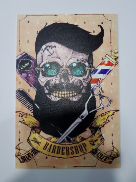 Placa Decorativa em PVC - Barber Shop