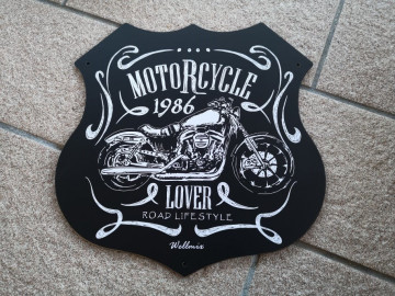 Placa MDF decorativa - Motorcycle 1986 | Lover road lifestyle