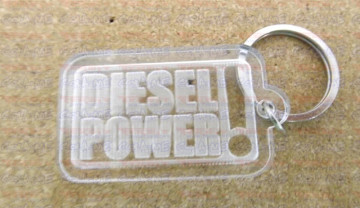 Porta Chaves de Acrílico com gravação "Diesel Power!"