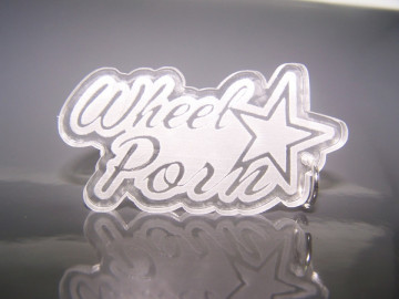 Porta Chaves de Acrílico com gravação "Wheel Porn"
