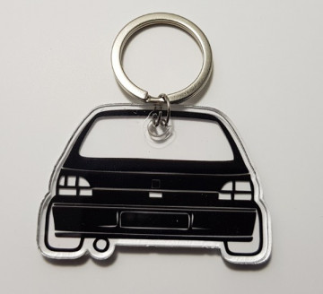 Porta Chaves de Acrílico com silhueta de Clio 1 traseira