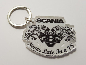 Porta chaves em acrílico com Scania