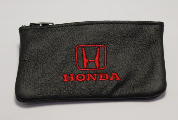 Porta moedas em pele com Honda