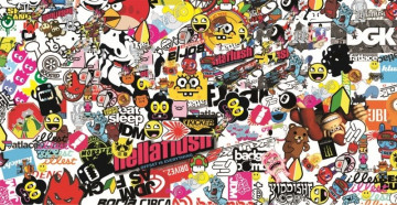 Sticker Bomb - Hellaflush - 48x24