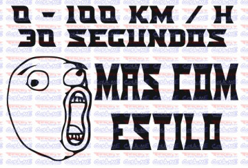 Autocolante - 0-100KM/H 30 Segundos mas com estilo