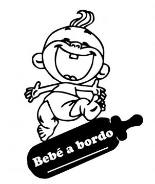 Autocolante - Bebé a bordo - Biberão