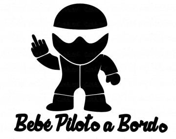 Autocolante - Bebé piloto a bordo