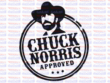 Autocolante - Chuck Norris Approved