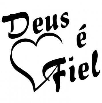 Autocolante com Deus é Fiel