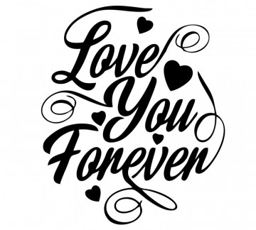 Autocolante com Love you Forever