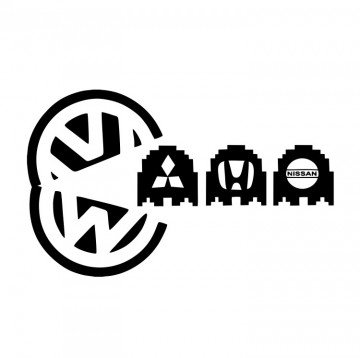 Autocolante com Pac man VW marcas