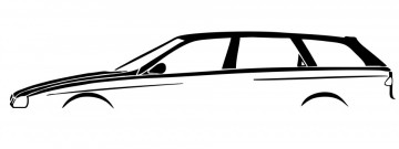 Autocolante com silhueta Alfa Romeo 156 sw