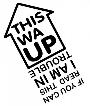Autocolante com This wa up