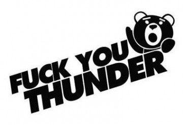 Autocolante - Fuck You Thunder
