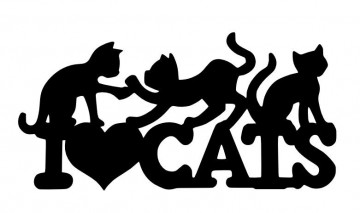 Autocolante - I love cats