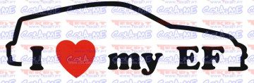 Autocolante - I love my EF