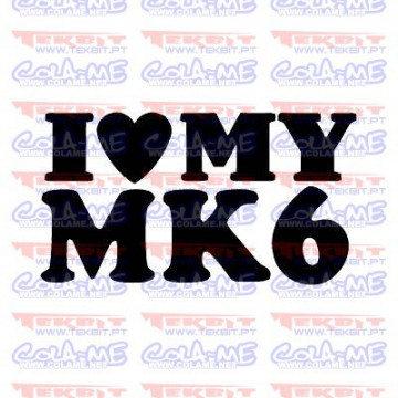 Autocolante - I love My MK6