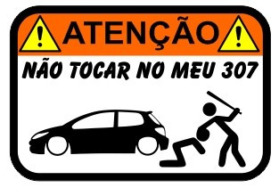 Autocolante Impresso - Não tocar no meu 307
