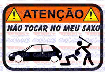 Autocolante Impresso - Não tocar no meu Saxo(1)