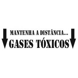 Autocolante - Mantenha a distância... Gases Tóxicos