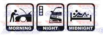Autocolante - Morning night midnight.