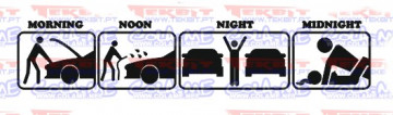 Autocolante - Morning Noon Night Midnight