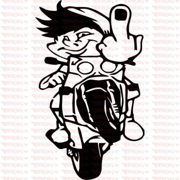 Autocolante - Motard Calvin