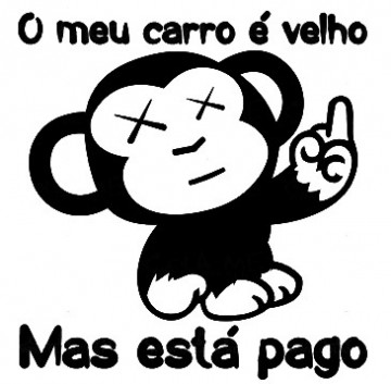 Autocolante - O meu carro é velho, mas está pago