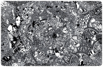 Autocolante para Portátil - Abstracto Preto 2