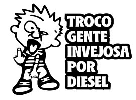 Autocolante - Troco gente invejosa por diesel