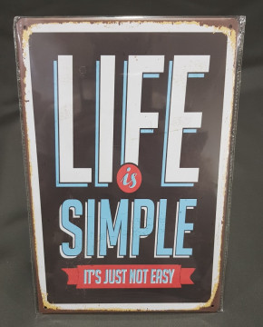 Chapa decorativa para Life is Simple