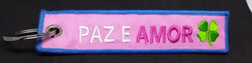 Fita Porta Chaves com "Paz e Amor"