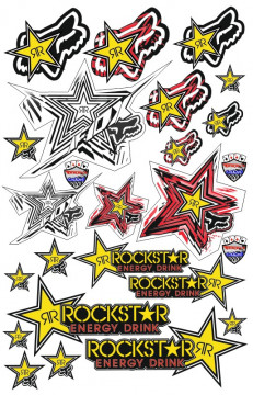 Folha / Pack de Autocolantes - FOX Rockstar