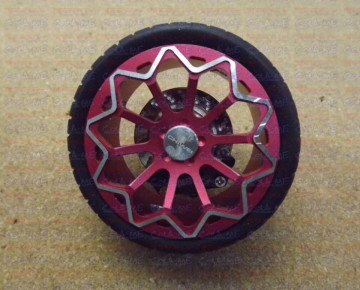 Jante com Pneu e Disco - Modelo 24 - Bordô
