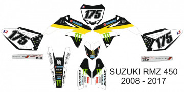 Kit Autocolantes Para Suzuki RMZ 450 08-17